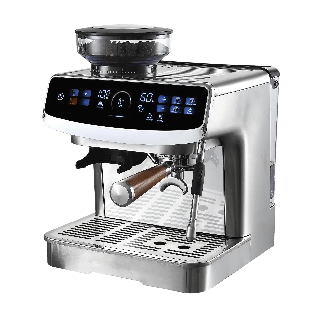 Espressor 2450W cu râșniță integrată, 20 bar și rezervor de 2,2L