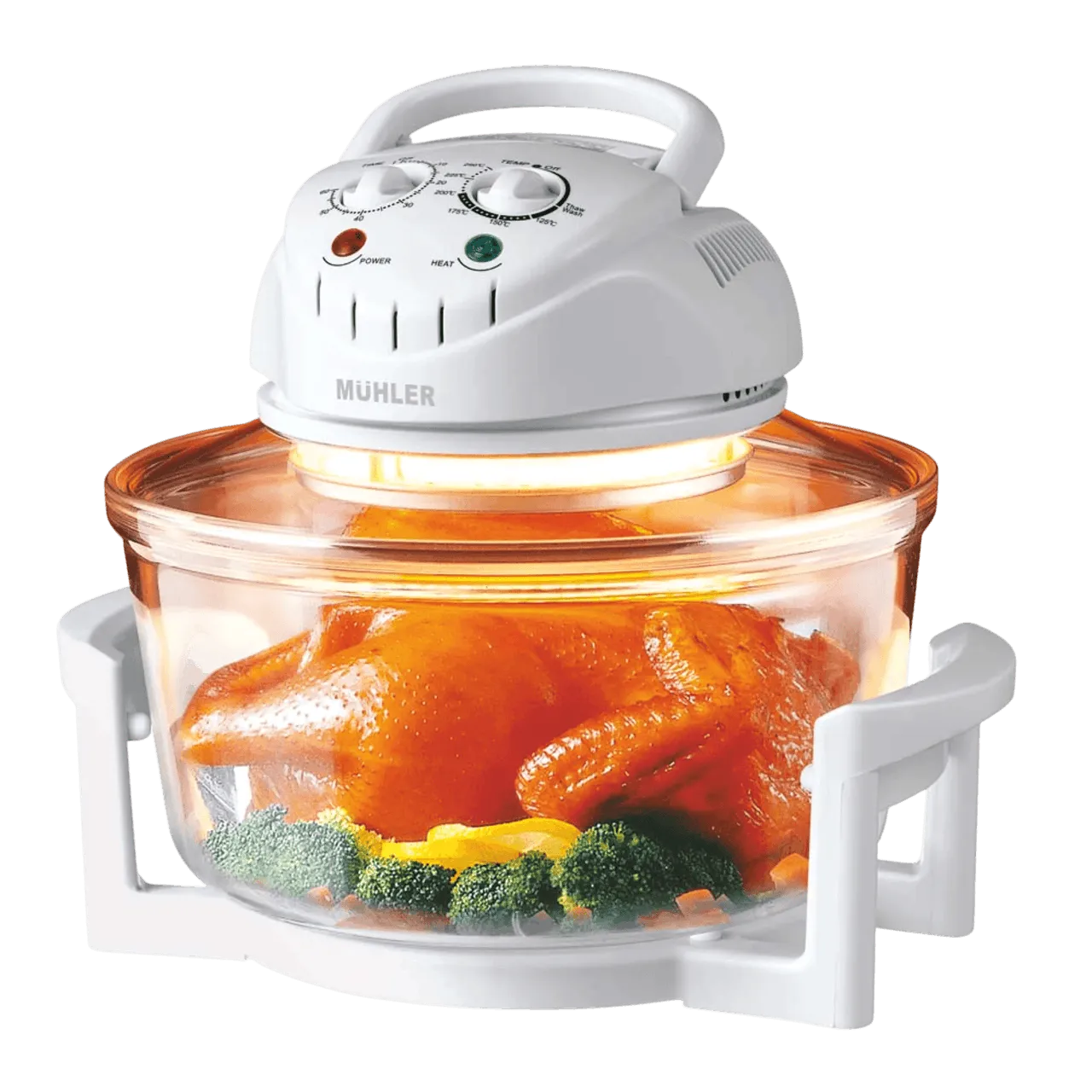 Cuptor compact cu halogen și friteuză cu aer cald 2 în 1, 12 l, până la 250°C